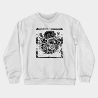 Spring Catalogue Dianthus Vintage Botanical Illustrations 1877 Crewneck Sweatshirt